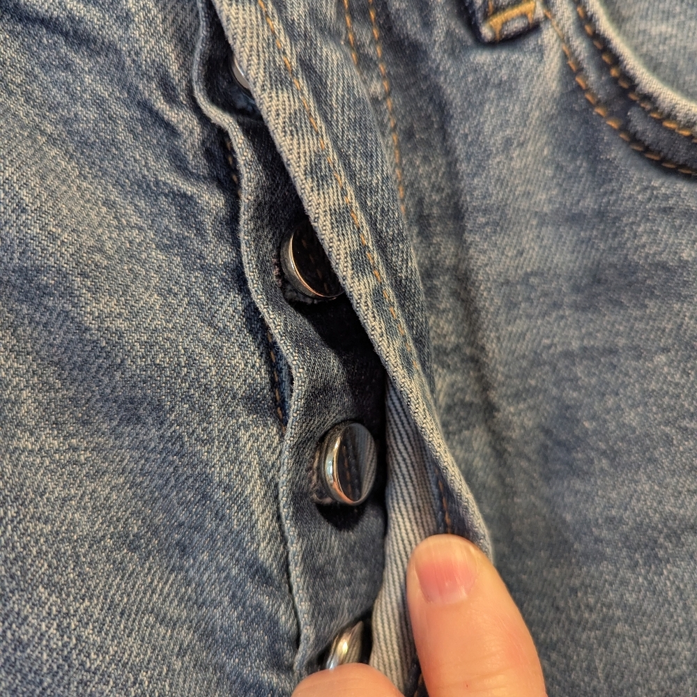 Anine Bing Roxanne Button Fly Split Hem Denim Blue Jeans Size 26 *GUC - Picture 8 of 13